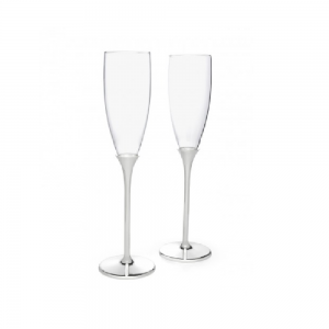 1070 Champagneglazen verzilverde voet