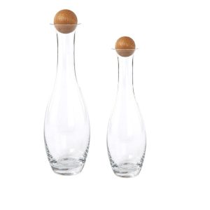 1725 Water/wijnkaraf met houten (bal)stop