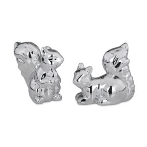 4902 Eekhoon porselein, zilverkleurig