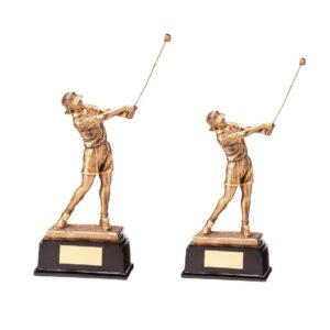3302 Golfbeeldje antique goud vrouw