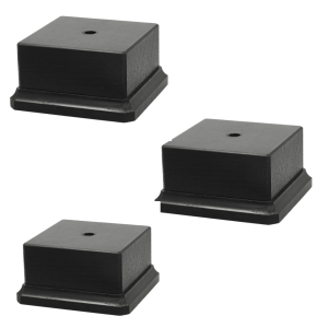 3503 Voet van echt hout, zwart